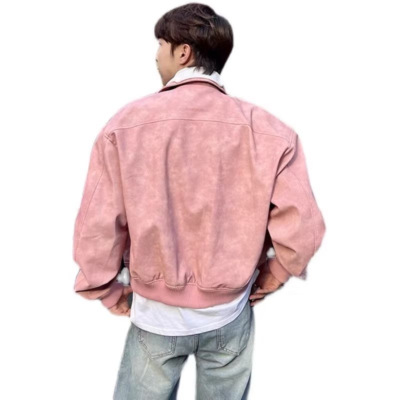 Áo Khoác bomber Dáng Rộng Ngắn Phong Cách retro Mỹ Mẫu Mới 2023 Thời Trang Mùa Thu Cho Nam