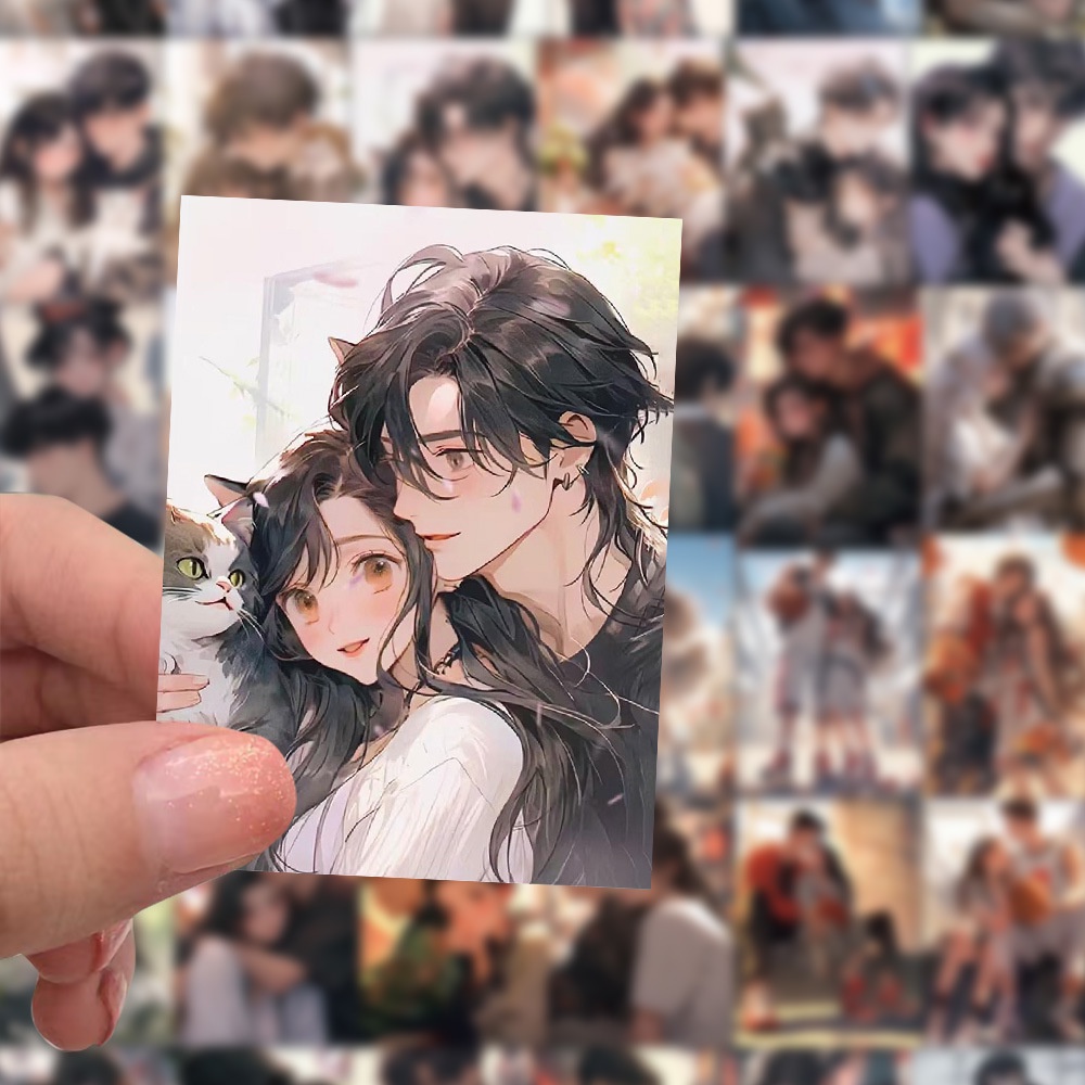 Bộ 60 Miếng Dán Hoạt Hình Trang Trí Mũ Bảo Hiểm / Bút Chì