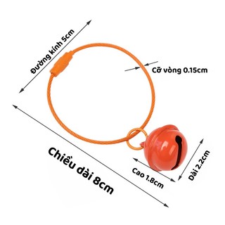 Móc khóa vòng chuông nhiều màu (Vòng 5cm, Chuông 2cm)