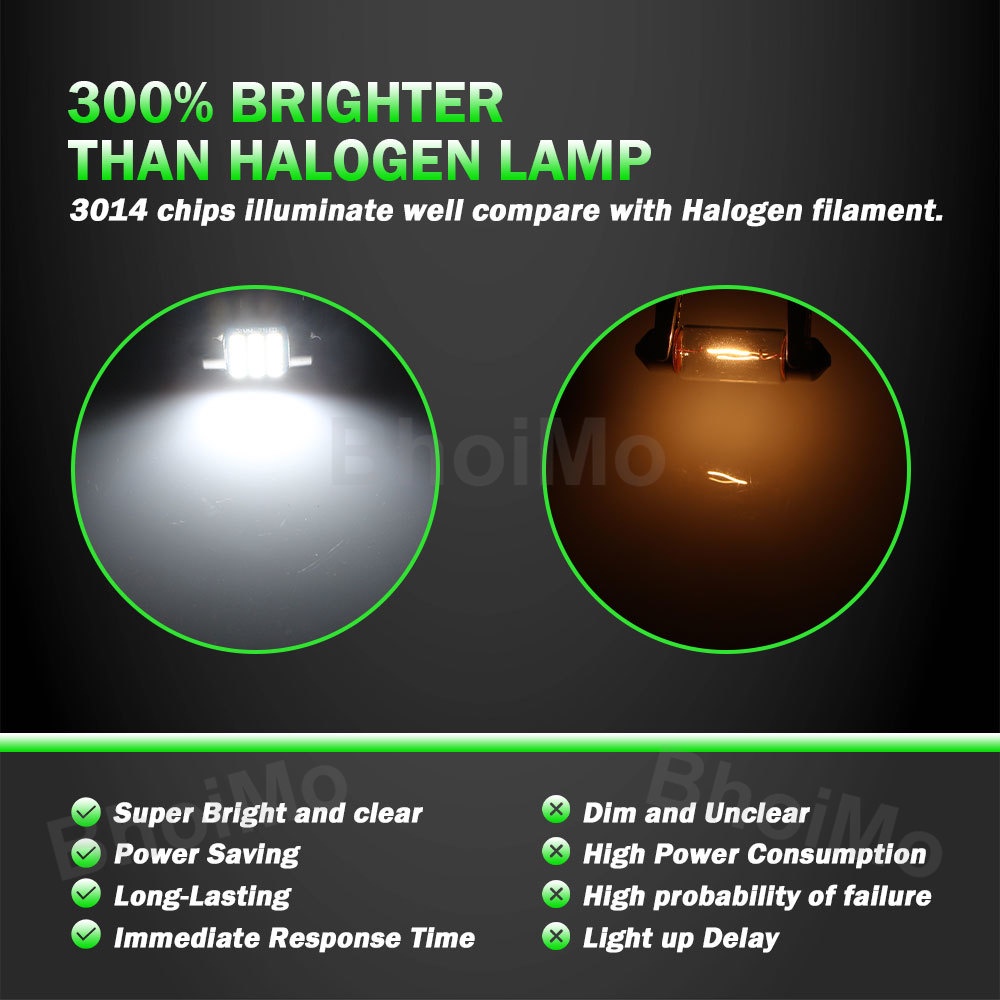 Đèn led t10 31mm ba9s t4w w5w c10w c5w 28mm 3014 36mm 39mm 41mm Chuyên Dụng Cho Xe Hơi dc12v