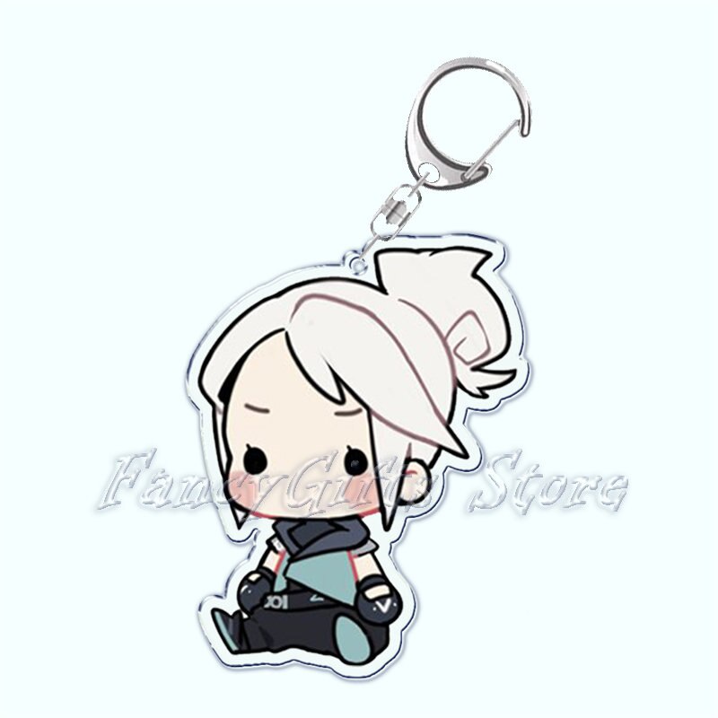 Móc khoá Cute Anime Valorant Chaveiro Cartoon PC Game in 2 mặt rõ nét Acrylic Phụ kiện trang trí