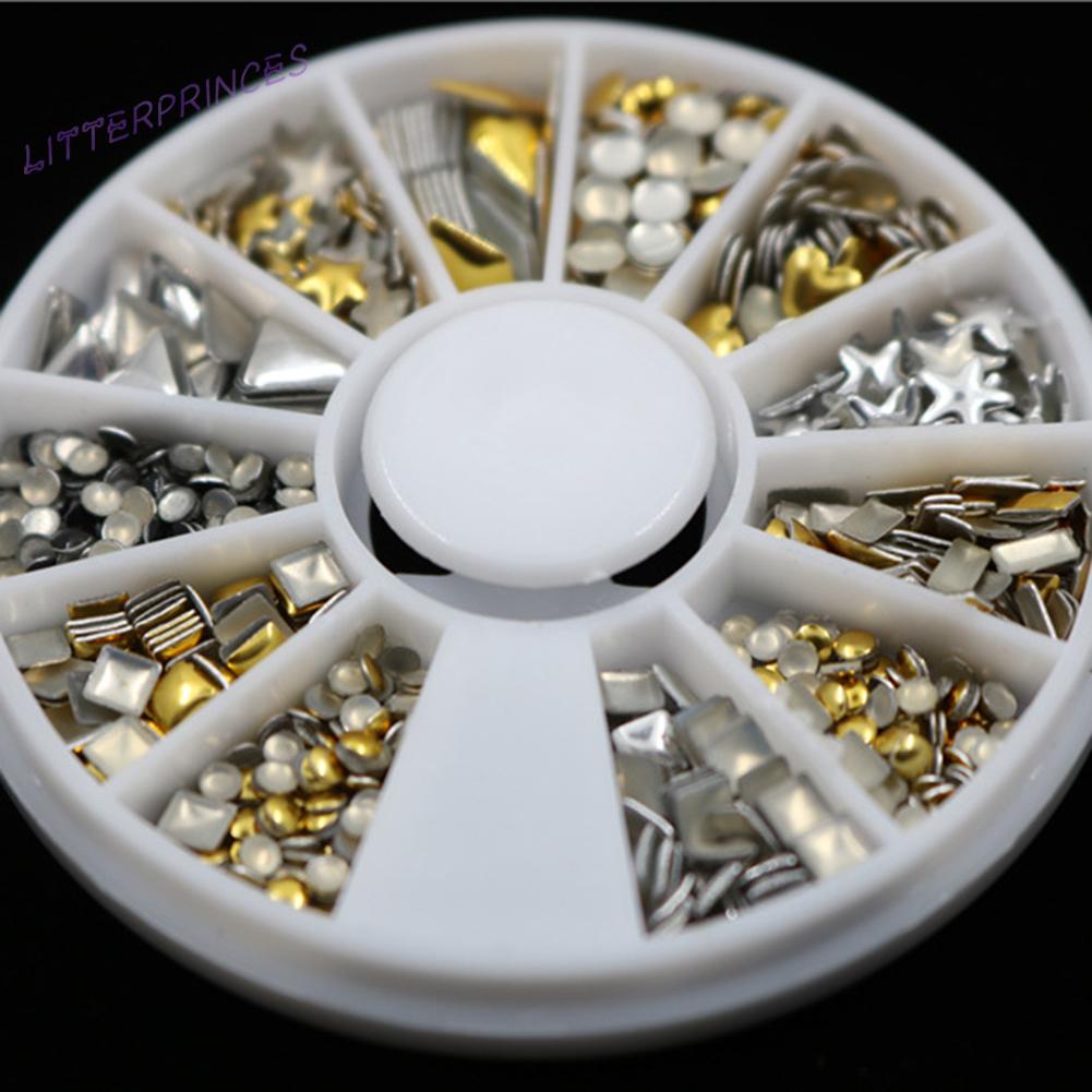 Đinh Tán Kim Loại Tròn 12 Phong Cách Dùng Trang Trí Móng Tay diy