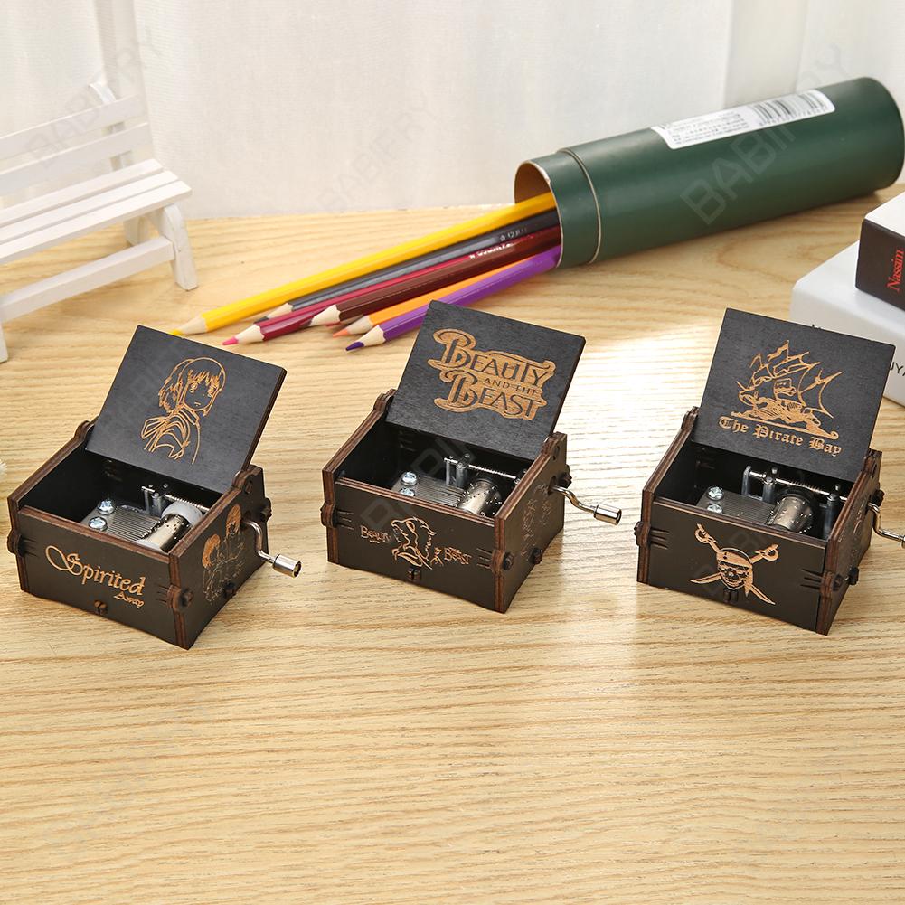 Hộp Nhạc Cầm Tay Bằng Gỗ Tinh Tế vintage Làm Quà Tặng Cho Bé