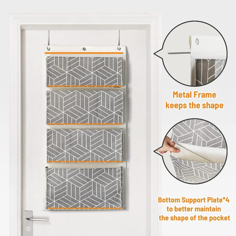 UUMIR 1 Túi Treo Tường 4 Ngăn Bằng Vải Lanh cotton Chịu Lực Tốt Đa Năng