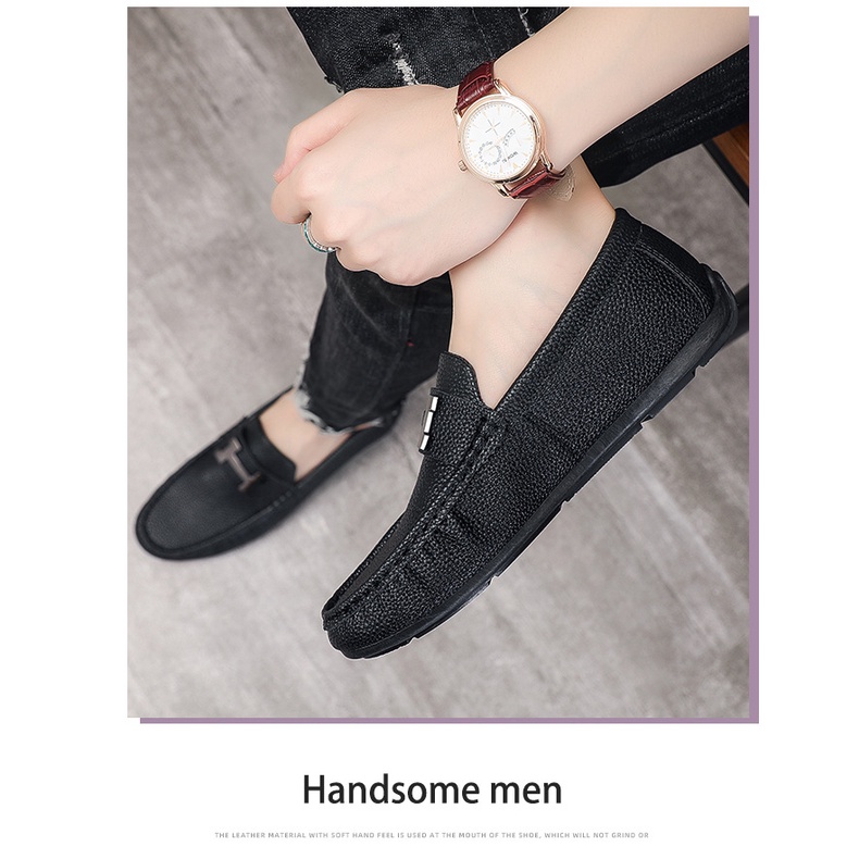 Doudou Giày Da Đế Mềm Thoáng Khí Thời Trang Cho Nam