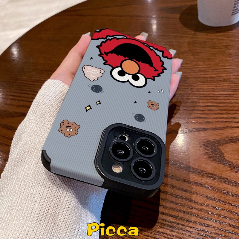 Bao Da Điện Thoại Hình sesame street Cho iphone 13 12 xr 11 14 pro max x 7 8plus 7 xs max Ốp