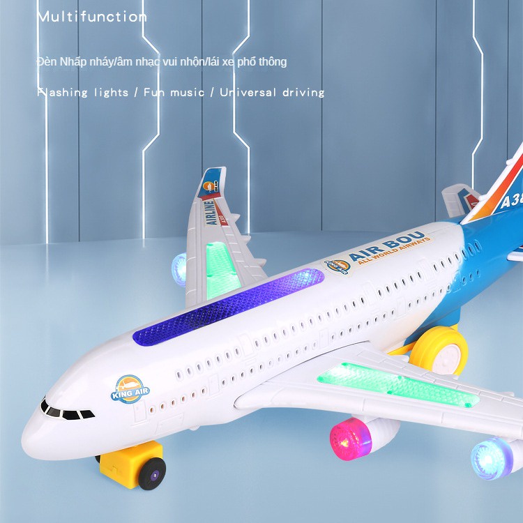 Mô Hình Máy Bay airbus a380 Có Đèn Và Nhạc Cho Bé
