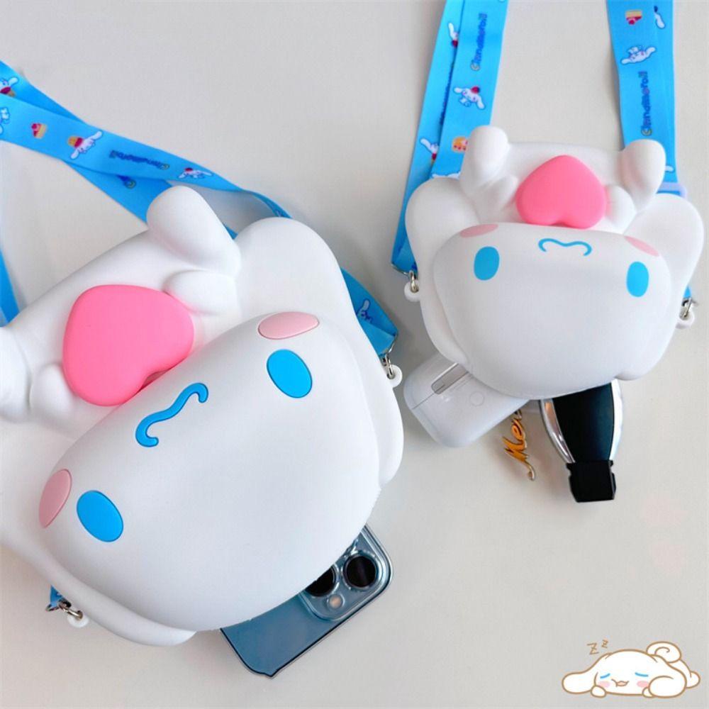 Shanhai cinnamoroll Túi Đeo Chéo Vai Bằng Silicon Chống Thấm Nước Có Thể Điều Chỉnh Họa Tiết Hoạt Hình