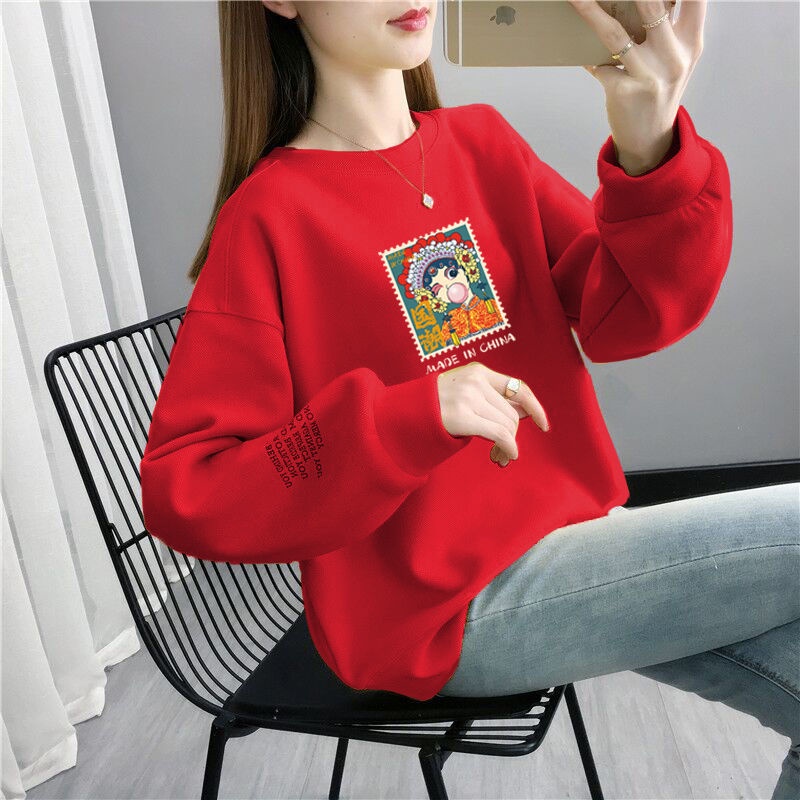 Áo sweater Mỏng Cổ Tròn Tay Dài Dáng Rộng Thời Trang Xuân Thu Phong Cách Hàn Quốc 2023 Cho Nữ