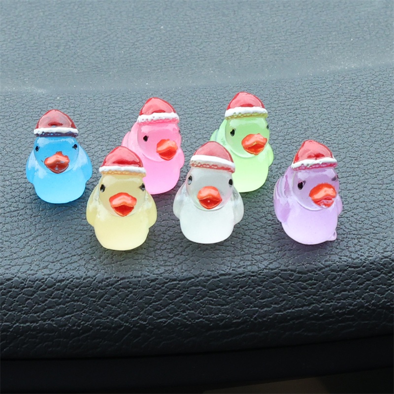 Tượng Vịt Hoạt Hình Phát Sáng Bằng Nhựa resin Trang Trí Sân Vườn