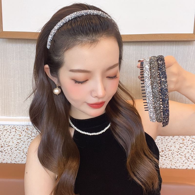 Băng Đô Cài Tóc Đính Đá Lấp Lánh Thời Trang Hàn Quốc