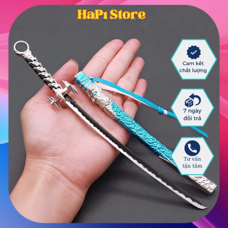 Mô hình Kiếm Katana trong Naraka Bladepoint Dài 22cm bằng Kim Loại mô hình trưng bày cao cấp