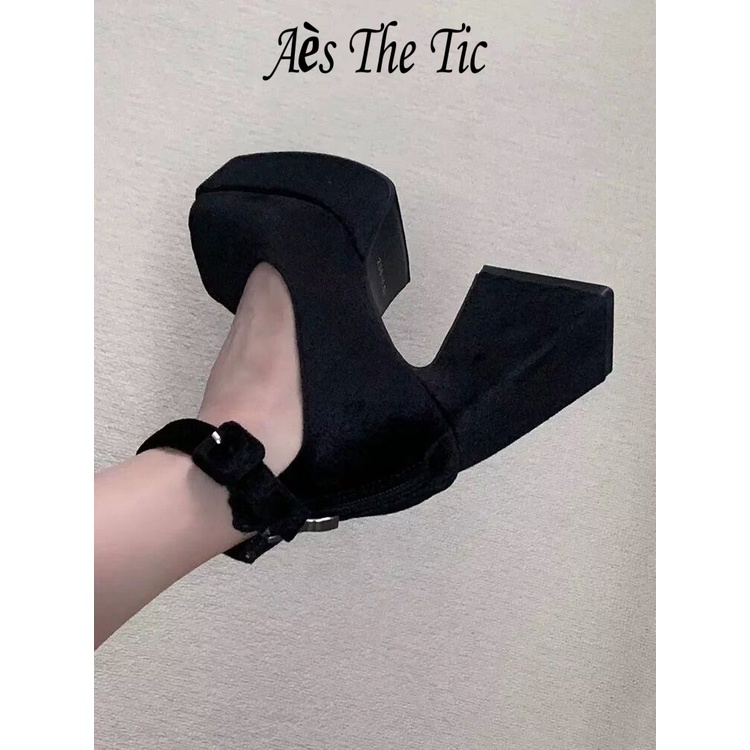 Aès  dép sandal nữ đế cao giày cao gót nữ đi chơi giày sandal cao gót mũi nhọn 2023NEW mẫu mới FSX2390XOR 37Z230913