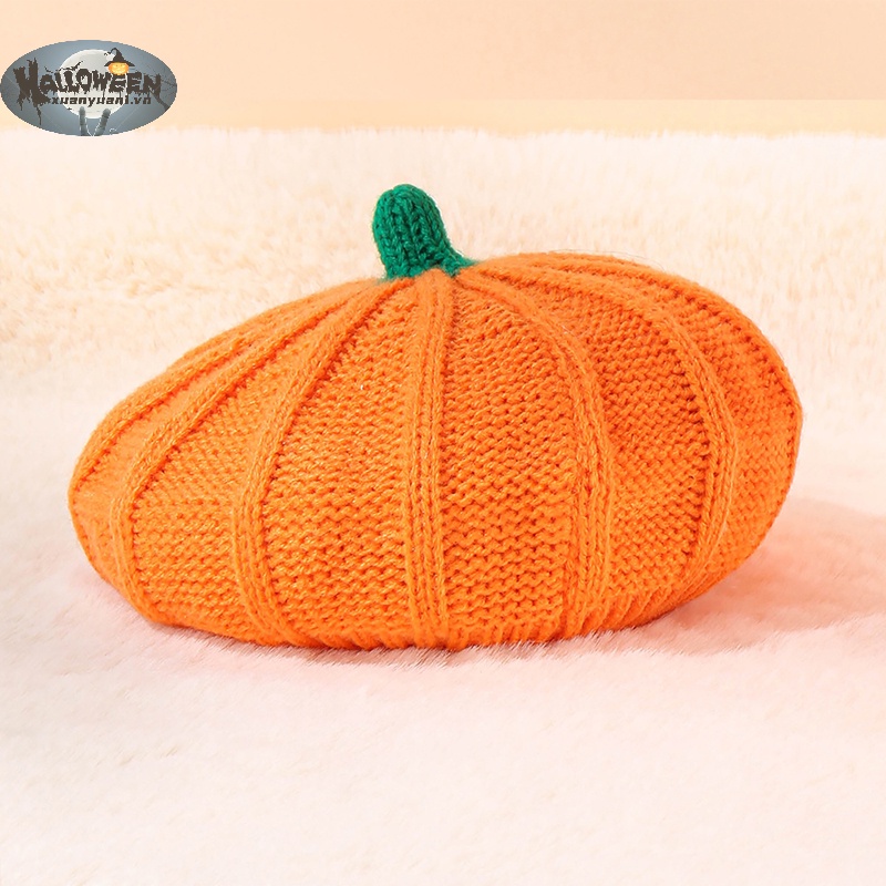 Nón beret Dệt Kim Phong Cách halloween 2023 Cho Mẹ Và Bé vn