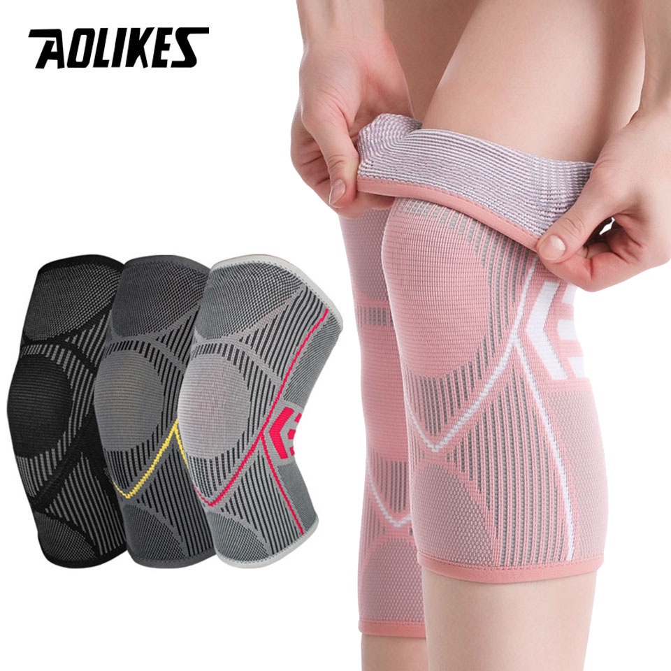 Aolikes 1 Cặp Đệm Bảo Vệ Đầu Gối Hỗ Trợ Tập yoga / Thể Thao / Chạy Bộ / Đạp Xe Dành Cho Nam Và Nữ