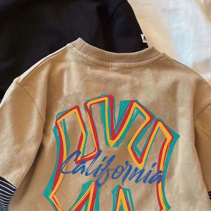 Áo Thun Tay Dài 100% cotton Thời Trang Hàn Quốc Cho Bé Trai