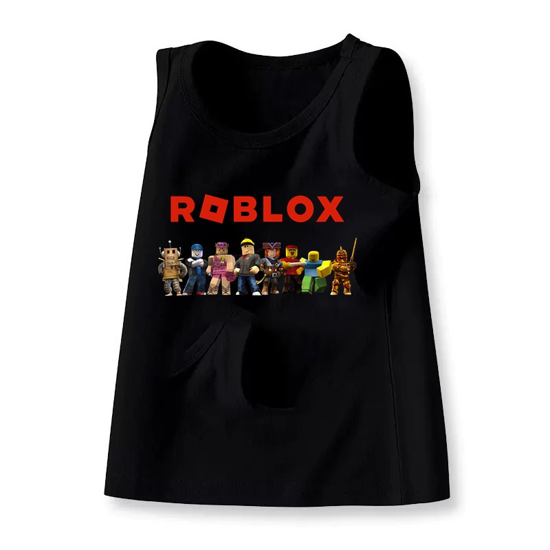 ROBLOX Lolocee Áo Thun Ba Lỗ Thể Thao Sát Nách Thời Trang Mùa Hè Cho Bé Trai