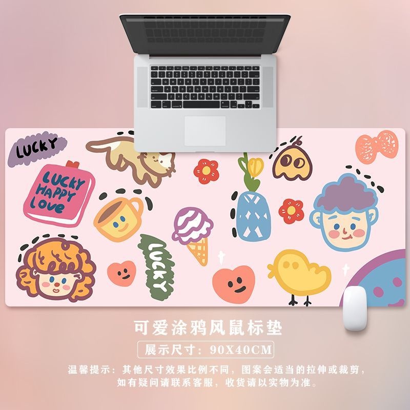 Hoạt Hình Tấm Lót Chuột Và Bàn Phím Máy Tính Dày Dặn Họa Tiết graffiti Dễ Thương