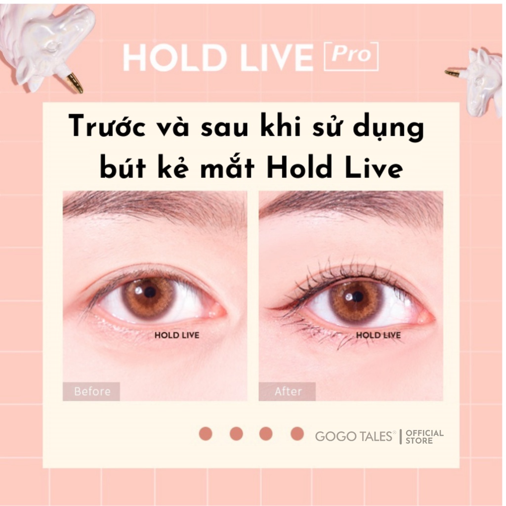 Bút kẻ eyeliner Hold Live bút kẻ mắt chống thấm nước lâu trôi nét mảnh chính hãng nội địa trung HL447 .