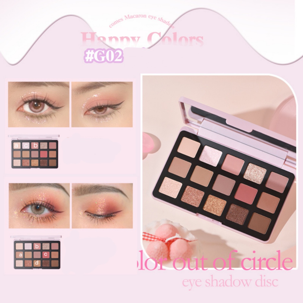 Bảng phấn mắt Gogo tales 15 màu nhũ mắt nội địa trung nhiều màu chính hãng GT522 .