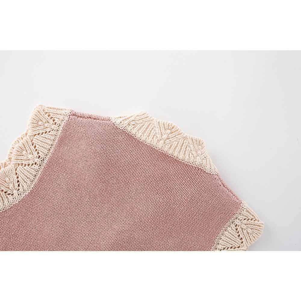 Mới Áo Khoác cotton Dệt Kim Cổ Chữ v Thêu Hoa Phong Cách vintage Dành Cho Bé Gái Thời Trang