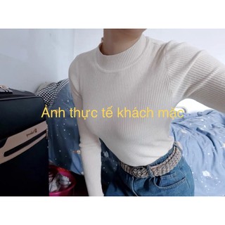 Áo len dài tay cổ 3 phân chất Lông cừu - Loại 1 T255
