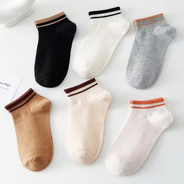 Tất Vớ Nữ Cổ Ngắn Cao Cấp Nhiều Màu Chất Liệu Cotton Co Giãn 4 Chiều