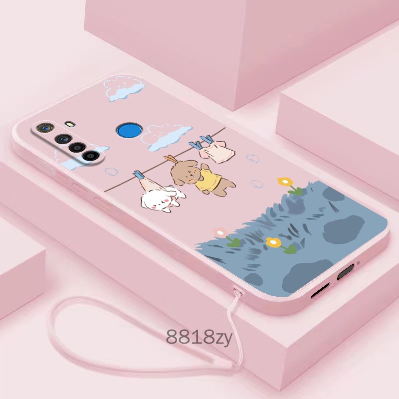 Ốp lưng Realme 5 5i 6i 5s 5 pro c3 Ốp Điện Thoại tpu silicone Mềm Chống Rơi Vỡ In Hình Dễ Thương Kèm Dây Đeo Cho Realme 5 5i 6i 5s 5 pro c3