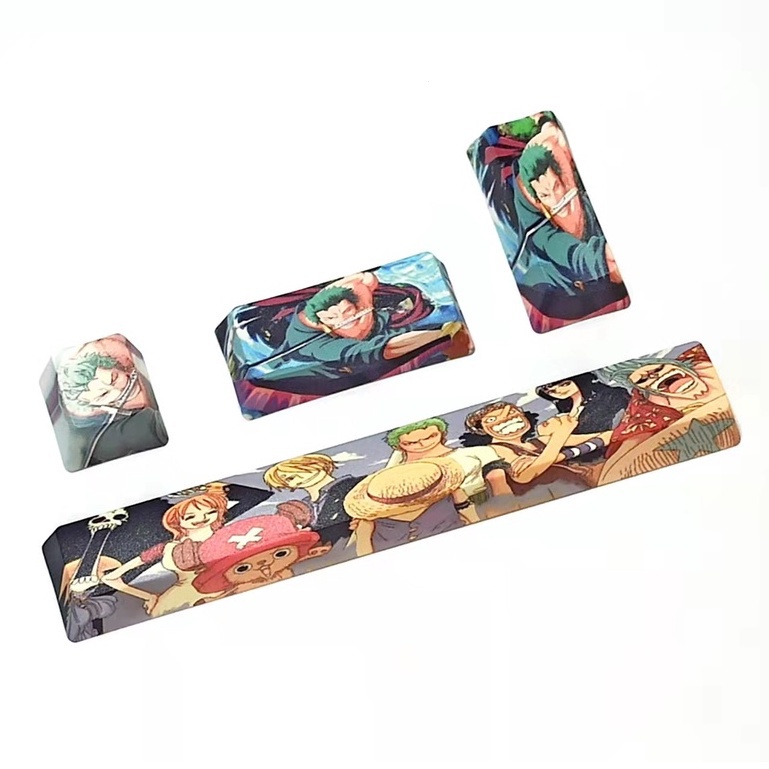 4 Cái pbt keycap one piece doraemon naruto