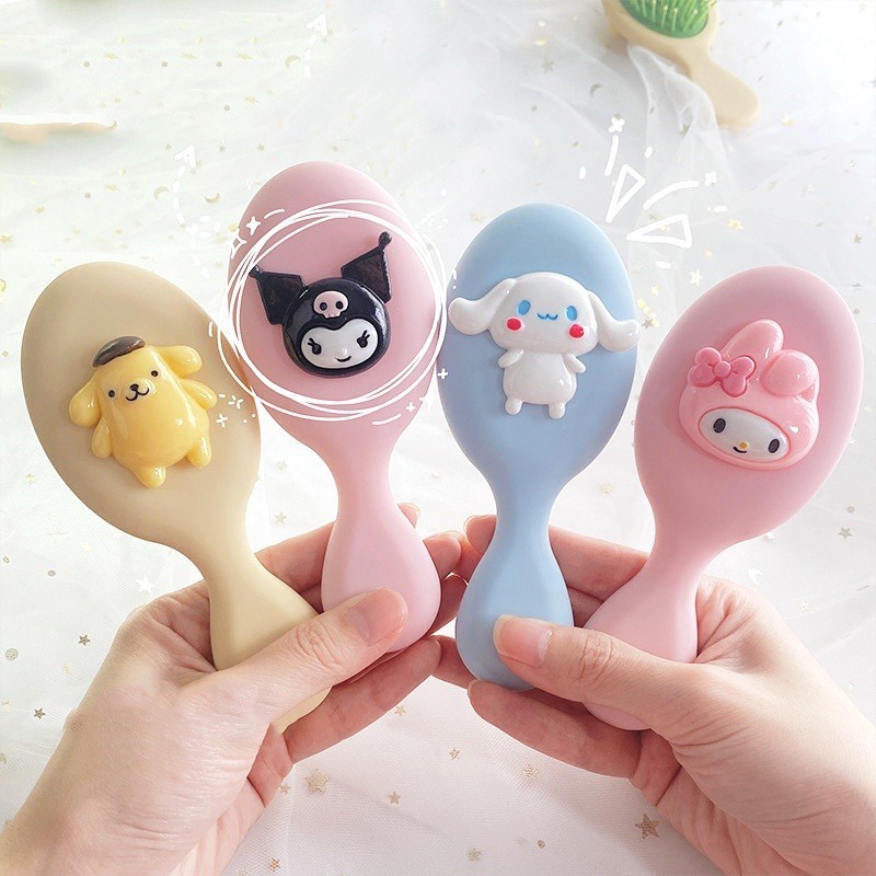Sanrio Lược Nhỏ Mát Xa Đầu Chống Tĩnh Điện Họa Tiết Hoạt Hình melody Dễ Thương Cho Bé Gái