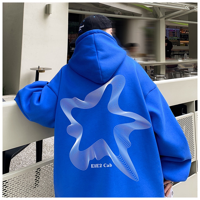 Áo hoodie Nhung Dày Dặn Tay Dài Dáng Rộng In Chữ 3d Phong Cách vintage Thời Trang Mùa Thu Cho Nam Giới size m-5xl