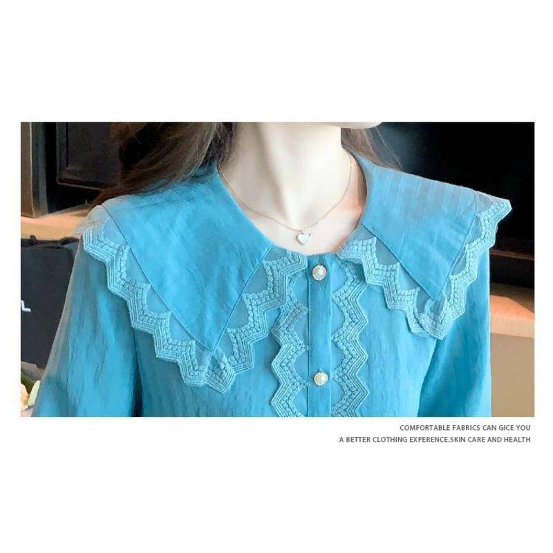 Áo Sơ Mi chiffon Cổ Búp Bê Phong Cách Thời Trang Mới