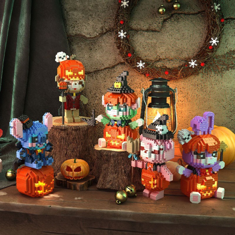 Lego Bộ Đồ Chơi Lắp Ráp Đèn Bí Ngô halloween