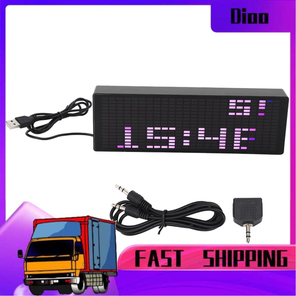 Dioo Music Spectrum Analyzer 5V Display 7 Color Effects Control USB Plug in Sensitive ABS 384 RGB LEDs for Studio