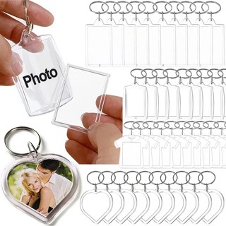 Trống Móc Chìa Khóa / Móc Treo Chìa Khóa Bằng acrylic Trong Suốt diy