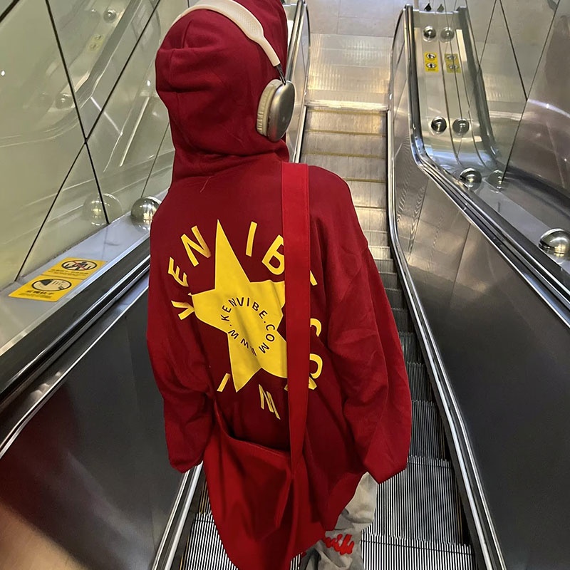 Áo Hoodie Dáng Rộng Phong Cách retro Đường Phố Mỹ Cho Nam Giới