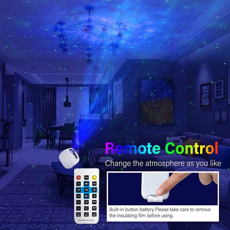 Đèn Thiên Hà V2 Loa Bluetooth Âm Thanh Cực Hay, Chiếu Bầu Trời Sao, Đèn Phòng Bay, Trang Trí Phòng