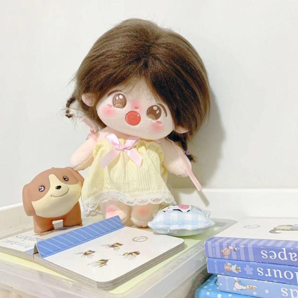 Búp Bê Vải cotton 20cm Tự Làm Đính Nơ Nhiều Màu Dễ Thương