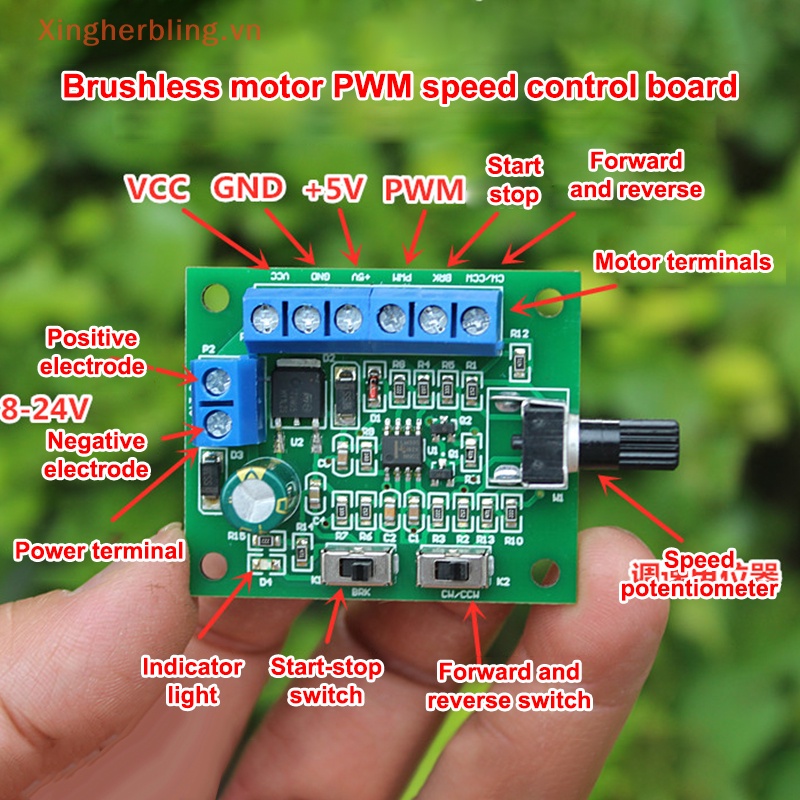 Bảng Mạch Điều Khiển Tốc Độ Động Cơ Không Chổi Than xbvn dc12v pwm