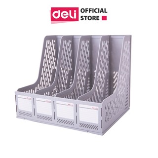 Giá Đựng Tài Liệu Cao Cấp 4 Ngăn Deli - Chất Liệu Nhựa Abs Cao Cấp - Dụng Cụ Sắp Xếp Giấy Tờ Cho Bàn Làm Việc Văn Phòng