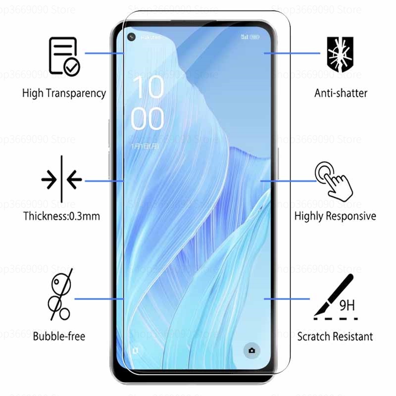 Set 1-4 Kính Cường Lực Bảo Vệ Màn Hình Điện Thoại oppo reno9 reno7 a 5g reno 7 9 a 9a 7a a9 reno9a