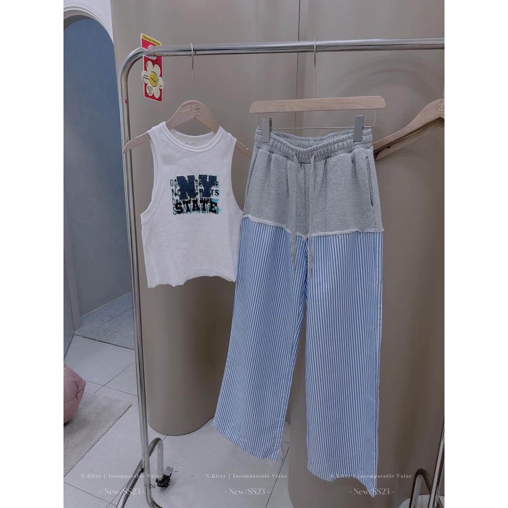 Áo thun ba lỗ ny thêu jean