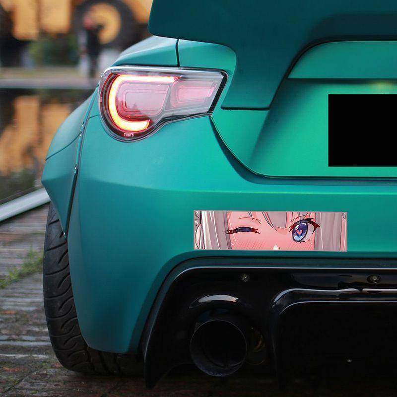 Miếng Dán Hình Cô Gái anime Chống Thấm Nước Trang Trí Thân Xe Hơi / Xe Máy