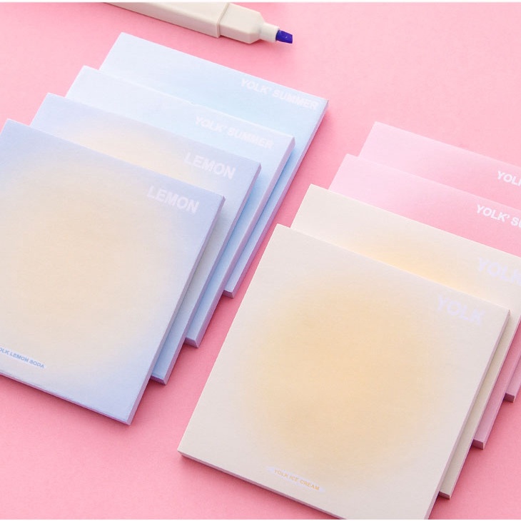 Set 50 tờ giấy note 8x8cm màu Gradient dễ thương dành cho sinh viên nhân viên văn phòng ZY10