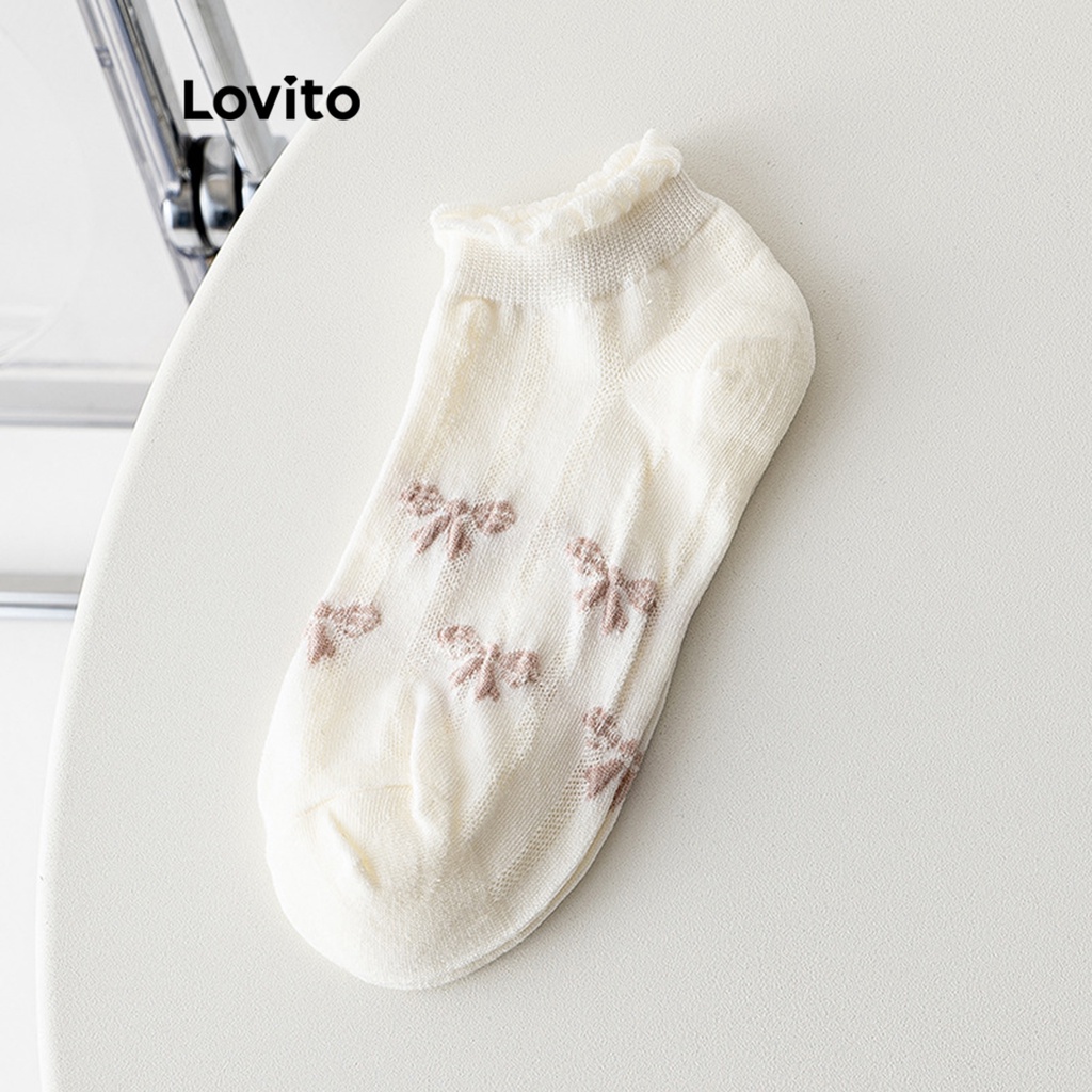 Lovito Tất nơ hoạt hình thông thường dành cho nữ LNA27199