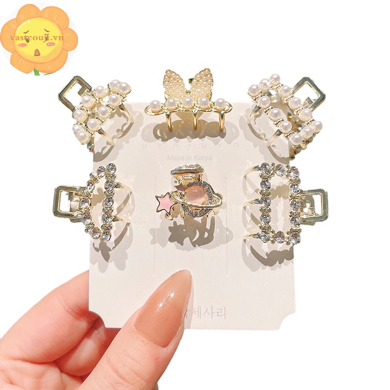 Kẹp Tóc Càng Cua mini Đính Đá Phong Cách retro Cho Nữ vn