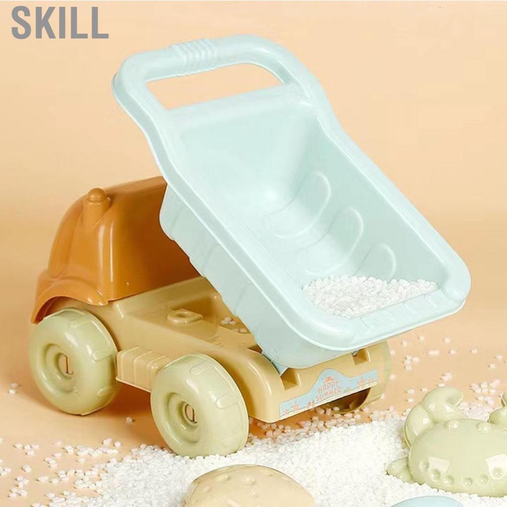 Skill Beach Toys  Plastic Safe Sand Play Set 10PCS Portable for Toddlers