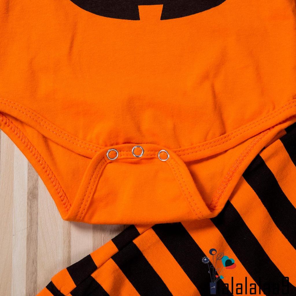 La-infant set Áo Liền Quần + Quần Dài + Nón Họa Tiết halloween Dễ Thương Cho Bé