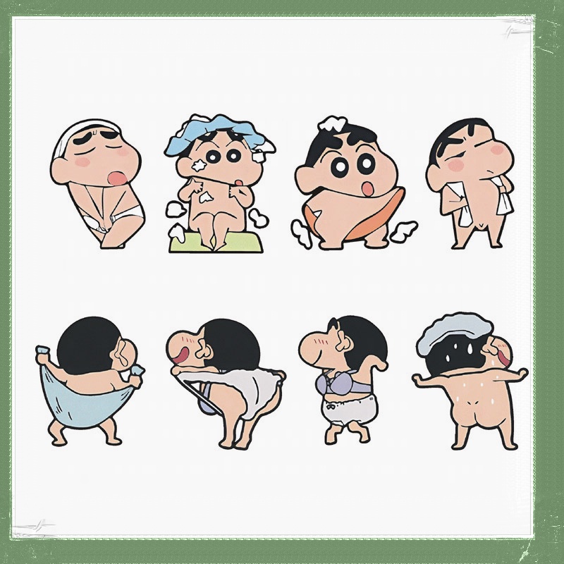 Miếng Dán Trang Trí Xe Hơi / Xe Máy Chống Thấm Nước In Logo Shin-chan Vui Nhộn