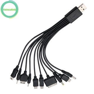 Dây cáp sạc usb 10 trong 1 đa năng tiện dụng